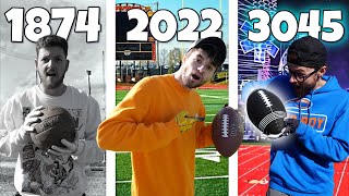 The First Football Ever Created VS Todays Football with YOBOY PIZZA! ! (INSANE Experiment)