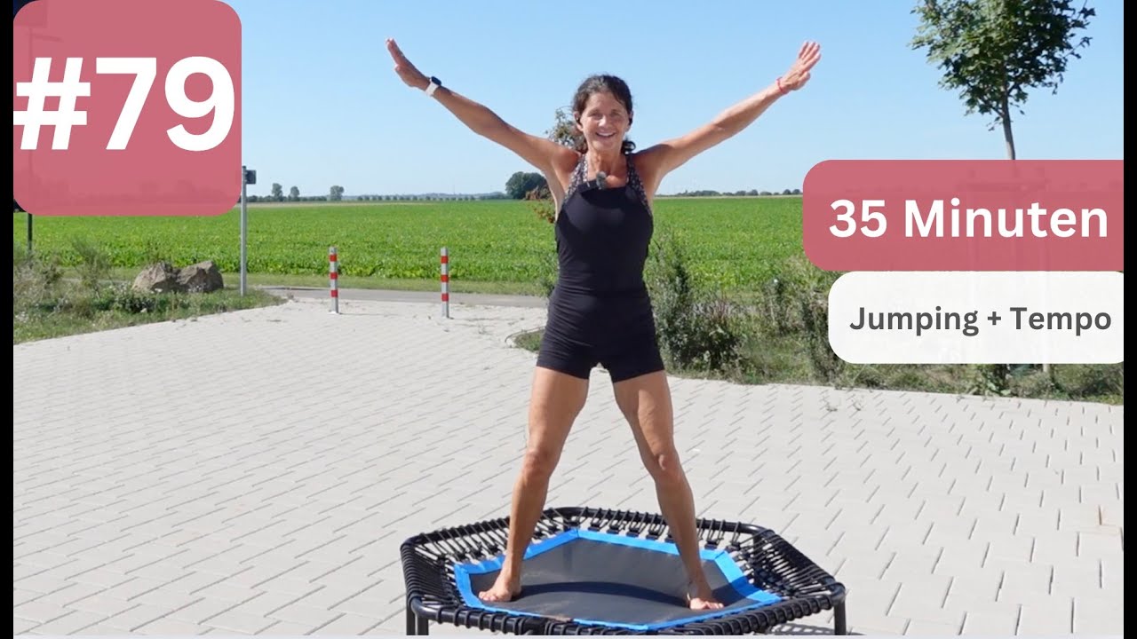 #79 Jumping Fitness  35 Min. Rebounder Trampolin Workout Tempo Cardio