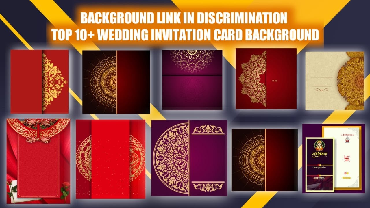 Top 10+ Wedding InviTation Card Background || Marriage Invitation card  Design HD - YouTube