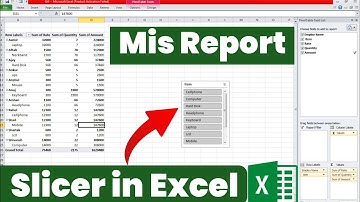Excel - MIS Report | How to Create MISReport in Excel using Slicer | MIS Report in Excel