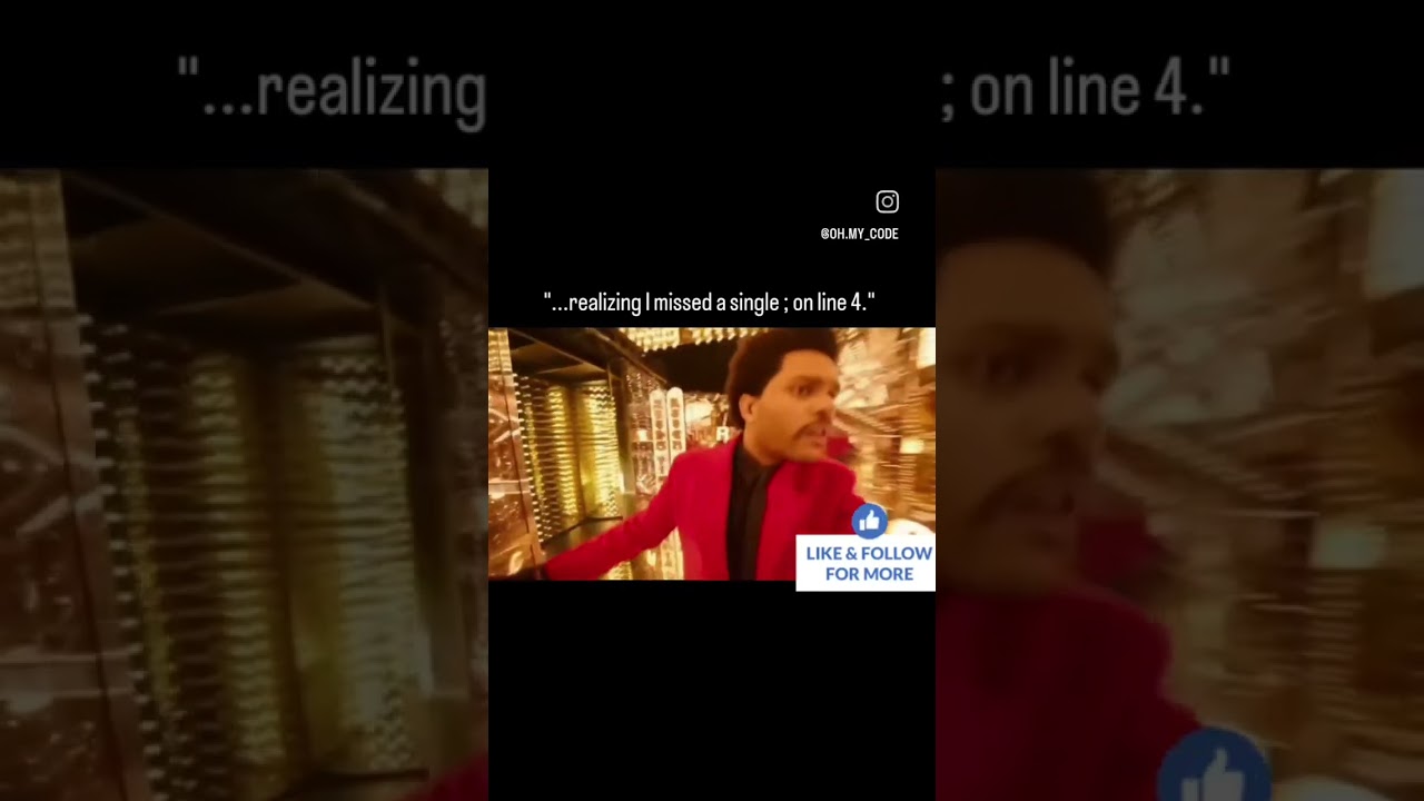 Why does one tiny character cause 50 errors? 😭​