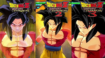 Dragon Ball Z Budokai Tenkaichi Goku Super Saiyan 4 Evolution TENKAICHI 1-3