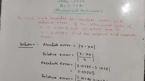 BCS054 June 2020 #Solved Question paper#Question 1(a)