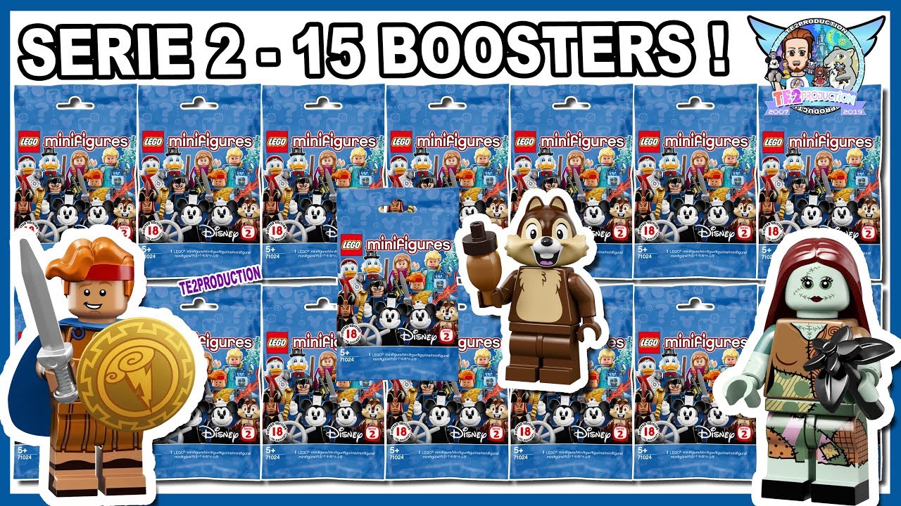 OUVERTURE 15 BOOSTERS LEGO DISNEY MINI FIGURES SERIE 2