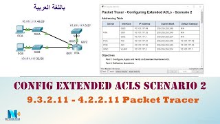 4.2.2.11 - 9.3.2.11 Configuring Extended ACLs Scenario 2 (عربي)