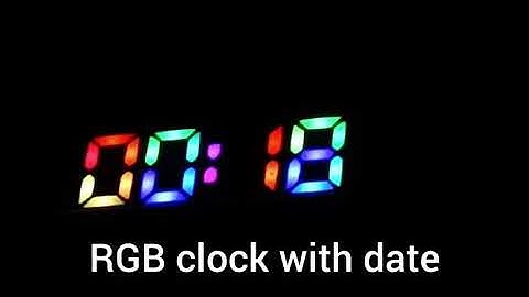 RGB Neon Clock using ws2812b LEDs, DS1307, DHT11