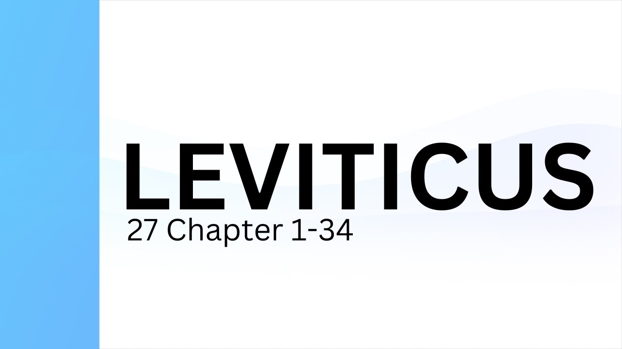 Leviticus Chapter 27 | Holy Bible - Indian Sign Language Version (ISLV ...