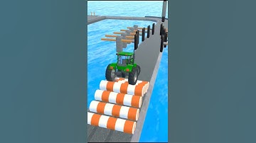 Tractor vs the traps in Crash Master 3d game #crashmaster3d #crashmaster #gaming #shorts