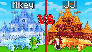 Mikey Ice Dragon Kingdom vs JJ Fire Dragon Kingdom in Minecraft Maizen !