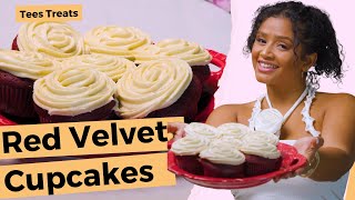 The Best Red Velvet Cupcakes for BHM & Valentine’s Day! | Tee’s Treats