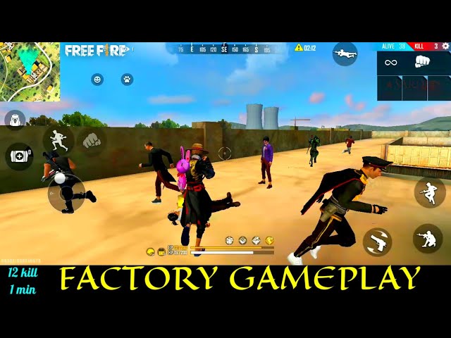 Free Fire Best Gameplay In Factory Power Of Kla On Factory Roof Challenge Garena Free Fire Total