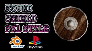 How to make a PSX ROUND SHIELD in Blender | Timelapse