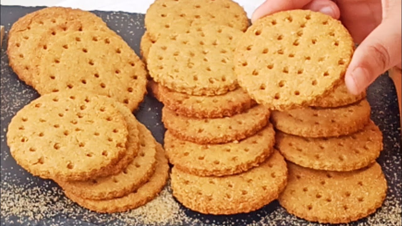 📢بدون سكر ولا زيت ولا بيض ولا دقيق أبيض بسكوي لي كطلبوه كاملين دواز أتاي في 10دقاءق أحسن من الجاهز💯