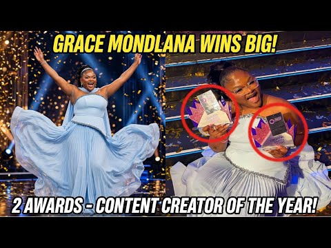Watch inside Grace Mondlana’s speech at the Content Creators Awards 🍾She walks away with 2 Awards 👏🏾