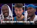 SGA, Chet &amp; J-Dub react to the Thunder's 35-PT Game 1 victory over the Suns ⚡️ | NBA on ESPN