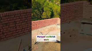 #parapet wall Brickwork @Blower building #STP Construction