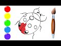 How to Draw Ladybug | Easy Drawing Miraculous | Drawing for kids Easy Step by Step Lesson