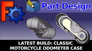 Building 1977 Classic Motorcycle Odometer Case in FreeCAD Part Design from Photos. Overview Tutorial