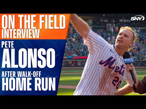 Pete Alonso pays tribute to Mets fans after his walk-off home run
