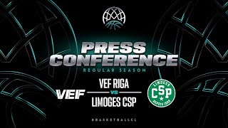 VEF Riga v Limoges CSP - Press Conference