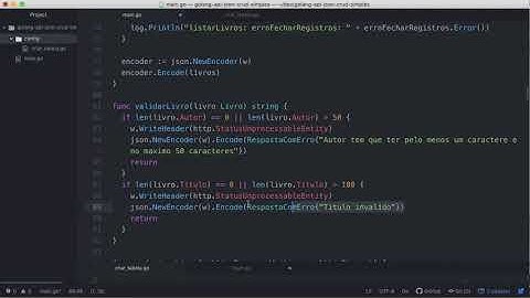 0016-47 Aprimoramento do Codigo - Funcao de Validacao de Estrutura - Aula de Go API JSON MySQL