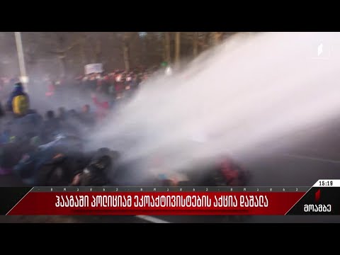 ჰააგაში პოლიციამ ეკოაქტივისტების აქცია დაშალა