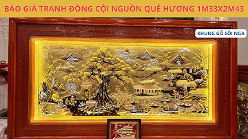 Rẻ Nhất Thị Trường | Tranh Cội Nguồn Quê Hương Bằng Đồng 1m33 x 2m43 Khung Gỗ Sồi Nga