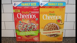 Fruity Cheerios Cereal & Peach Mango Cheerios Cereal Review