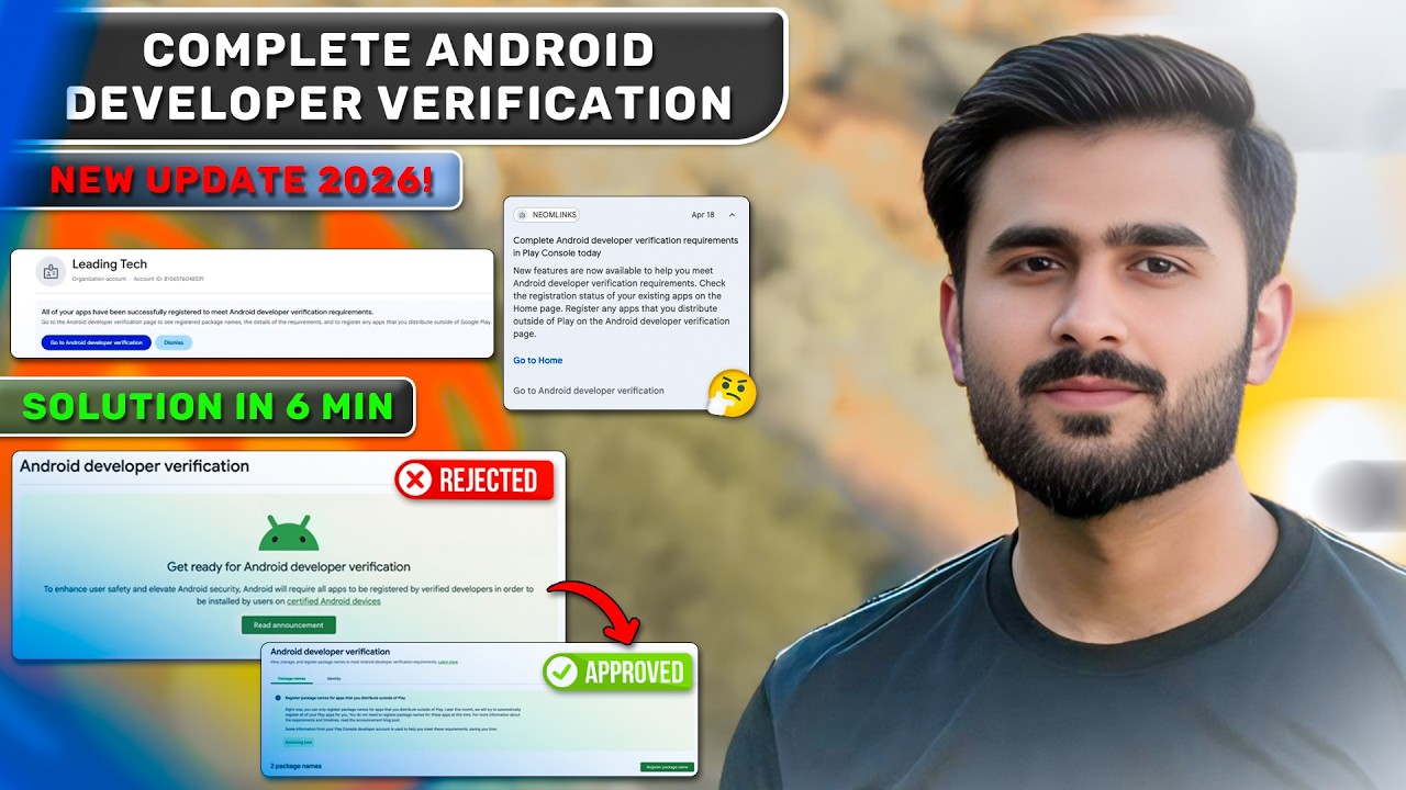 💯Android Developer Verification Requirement | Register package names ...