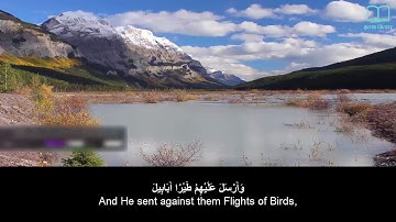 سورة الفيل - ياسر الدوسري - مترجم | Surah Al Fil - Yasser Aldosari - English subtitles
