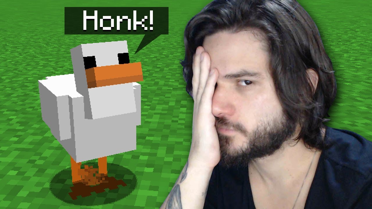 UM GANSO NÃO ME DEIXA JOGAR MINECRAFT!