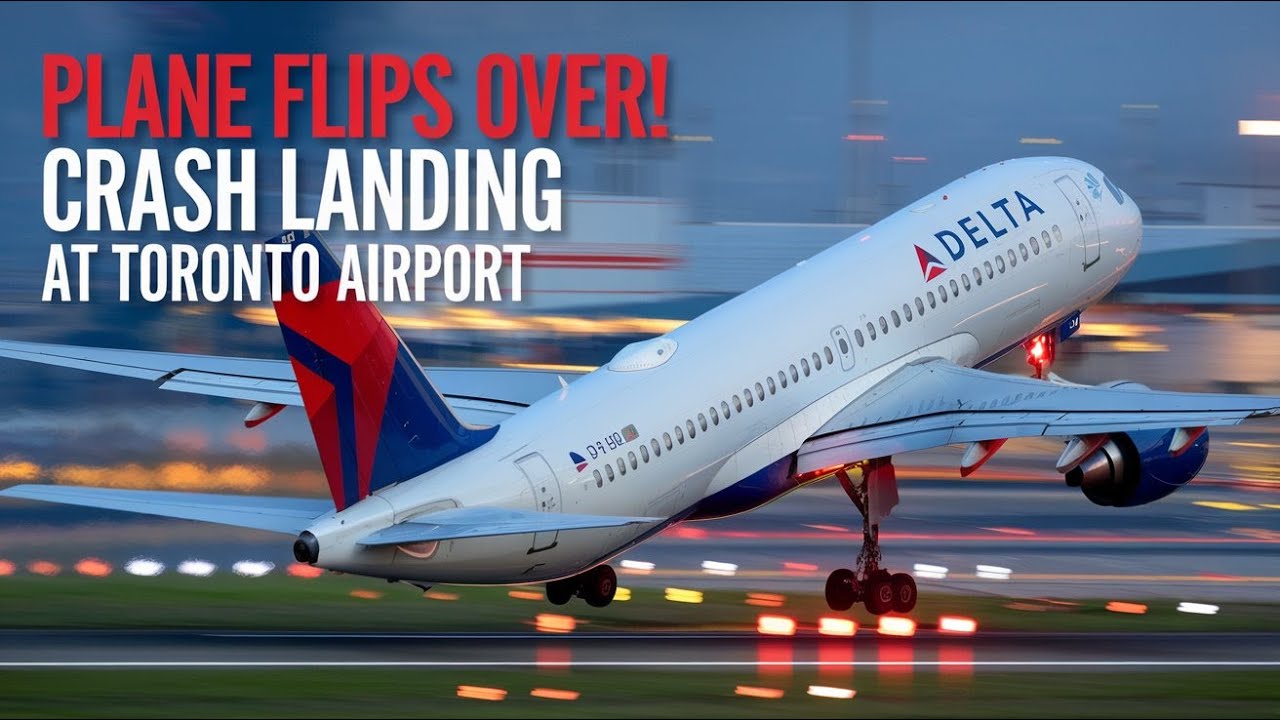 Plane Flips Upside Down in Crash Landing at Toronto Airport | 80 Onboard, 18 Injured!