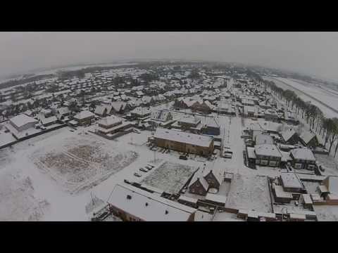 Winterwonderland Westerhaar vanuit de lucht