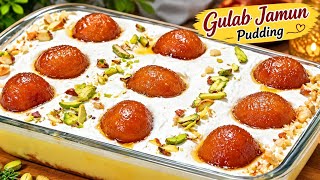 Gulab Jamun Pudding 😍 | जब Gulab Jamun & Creamy Pudding मिले तो बनता है ये Royal Dessert | pudding  screenshot 1