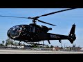 SA 341 Gazelle Start Up & Takeoff - Aerospatiale (Eurocopter) N341ZL Like Blue Thunder