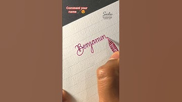 Amazing Calligraphy name 🖋️BENJAMIN 😍😍 #Calligraphy #NameArt