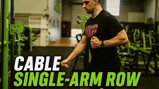 Cable Single-Arm Row (Split-Stance)