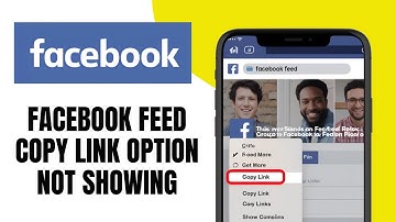 Facebook Feed Copy Link Option Not Showing