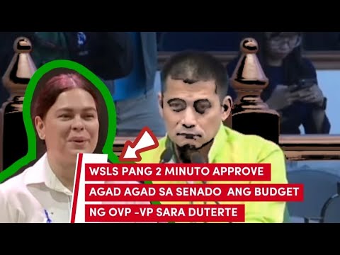 BUDGET 2026 NI VP SARA WALA PANG 2 MINUTES APPROVE NA AGAD2 SA SENADO #trending