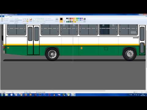 Como pintar um desenho de ônibus no paint/photoshop!