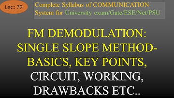 FM Demodulation using Simple Slope Detection : Basics, Circuit, Working, Drawbacks | COM SYS |Lec-79