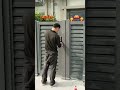 caifu invisable louver design pedestrian gate. sliding gate. fence