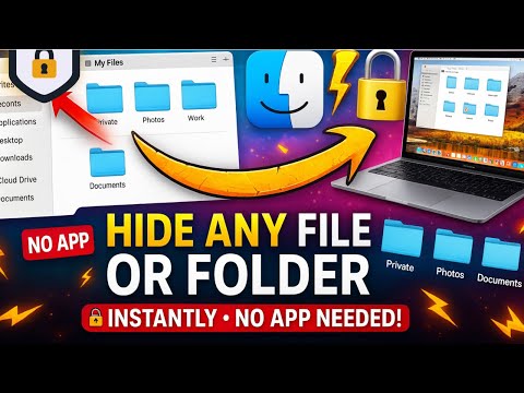 😱 How to hide files and folders from MacBook (No App) #apple #smartphone #hack #tech #iphone #reels