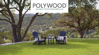 PWS498-1: Nautical 3-Piece Adirondack Set