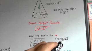 Surface Area of a Cone (Geometry #274)