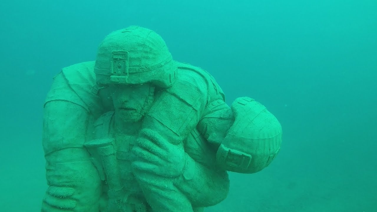 Tour the nation’s first underwater dive memorial to honor military