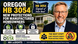 Oregon HB 3054 New Protections for Manufactured Homeowners