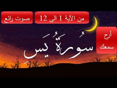 سورة يس من آية  الى آية  مكررة بصوت رائع لتحفيظ الوجه الأول من سورة يس  
