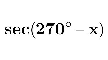sec(270 – x) | sec(3pi/2 – x) | sec(270 – A) | sec(3pi/2 – A) | sec(270 – theta)