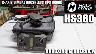 Holy Stone HS360 Brushless 2-axis Gimbal GPS Drone Unboxing & Overview screenshot 5